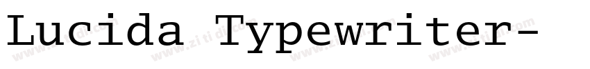 Lucida Typewriter字体转换